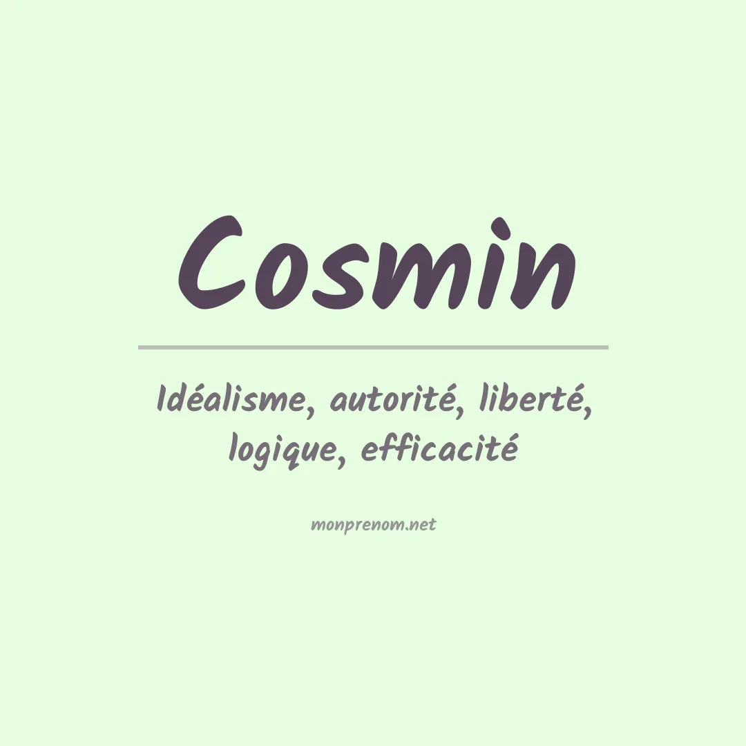 Signification du Prénom Cosmin Signification du Prénom Cosmin