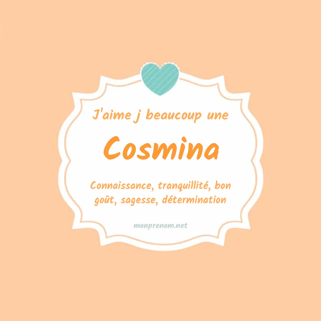 j'aime beaucoup Cosmina