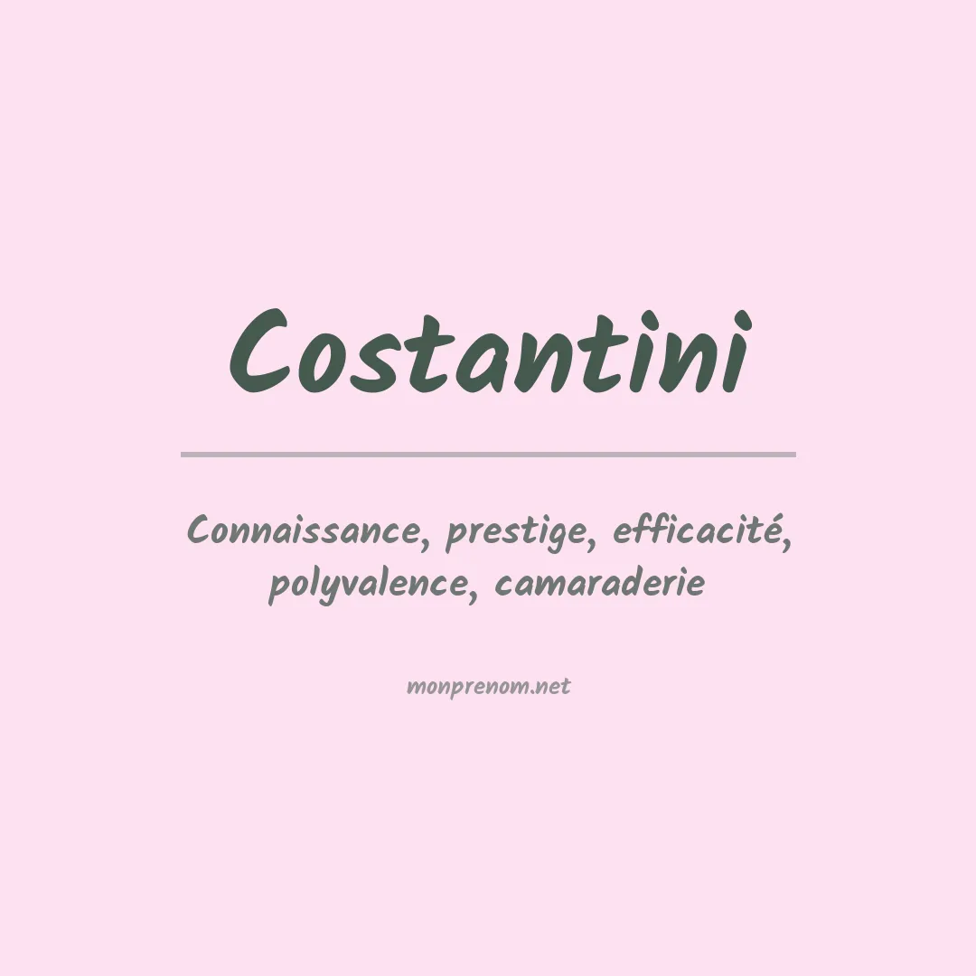 Signification du Prénom Costantini