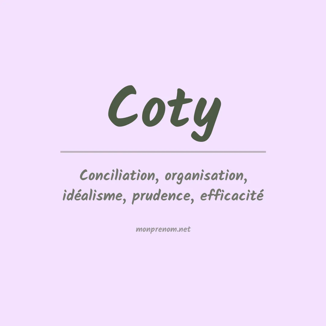 Signification du Prénom Coty