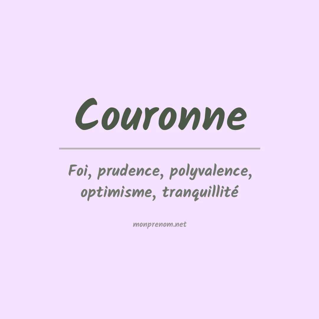 Signification du Prénom Couronne Signification du Prénom Couronne