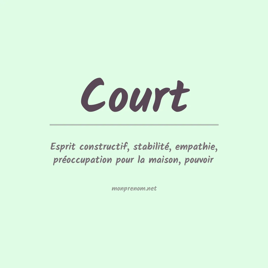 Signification du Prénom Court