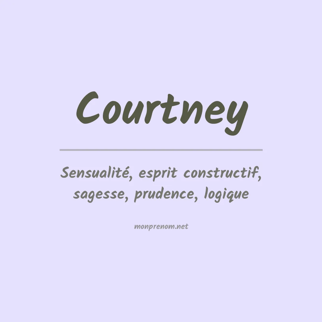 Signification du Prénom Courtney