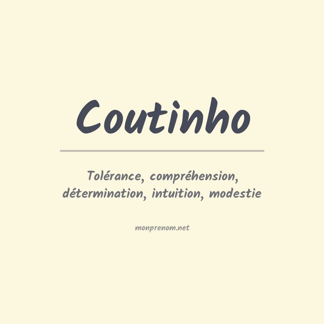 Signification du Prénom Coutinho