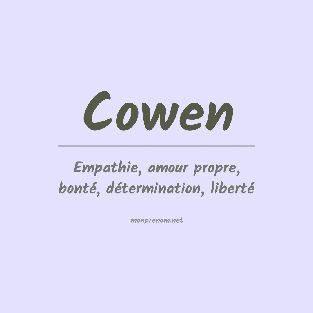 Signification du Prénom Cowen