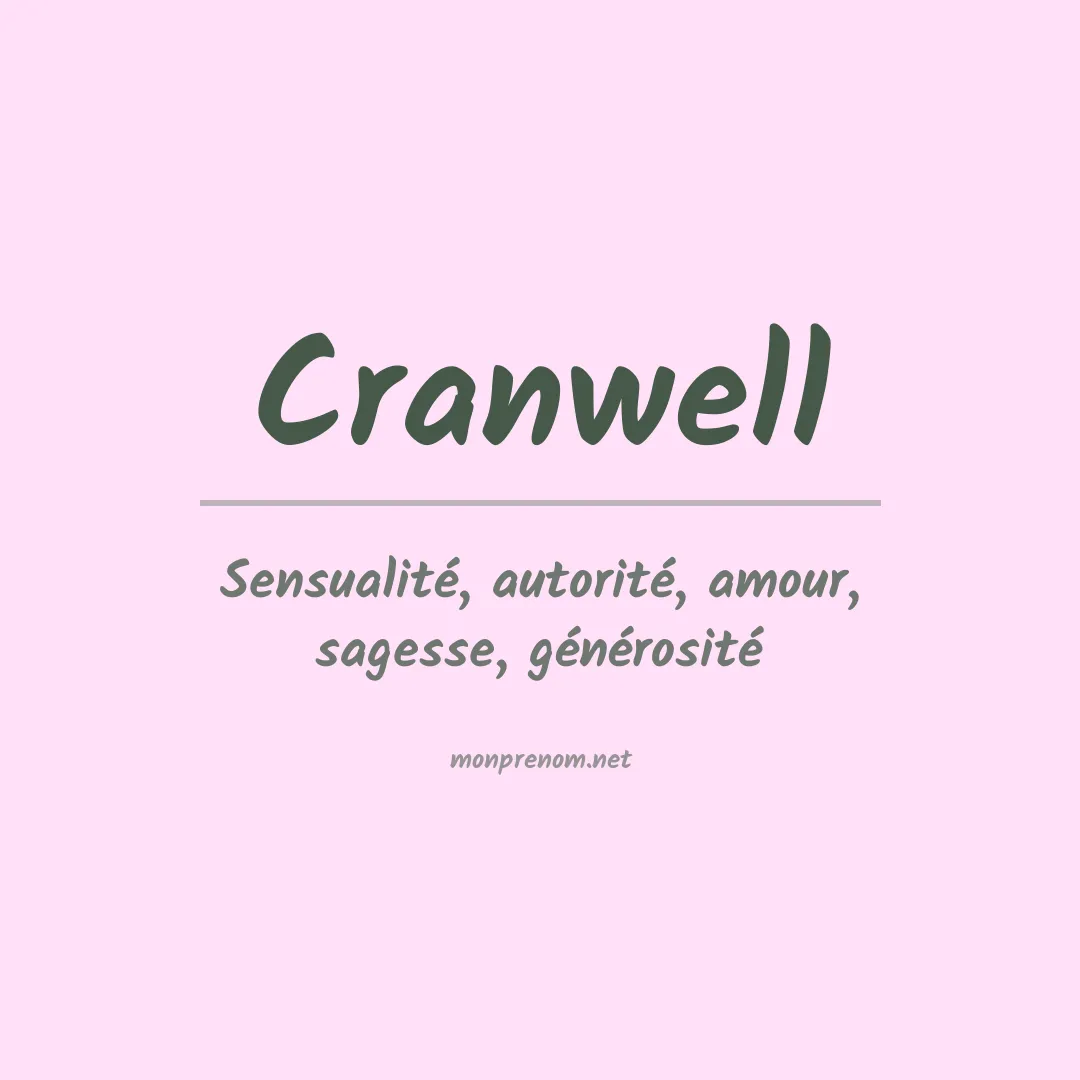 Signification du Prénom Cranwell