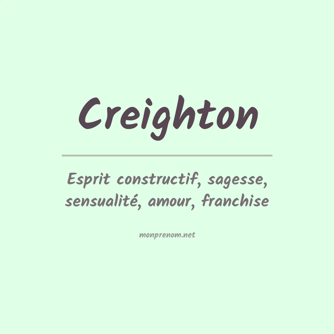 Signification du Prénom Creighton