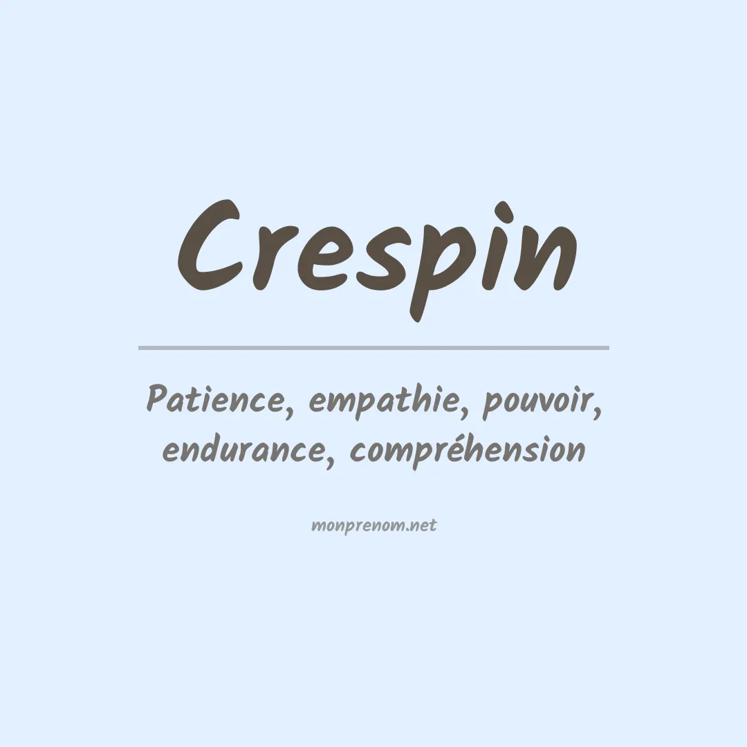 Signification du Prénom Crespin