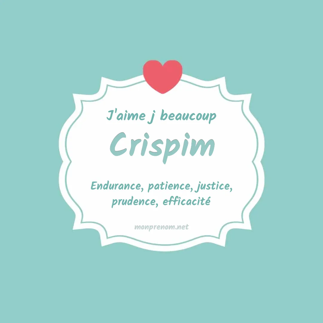 j'aime beaucoup Crispim