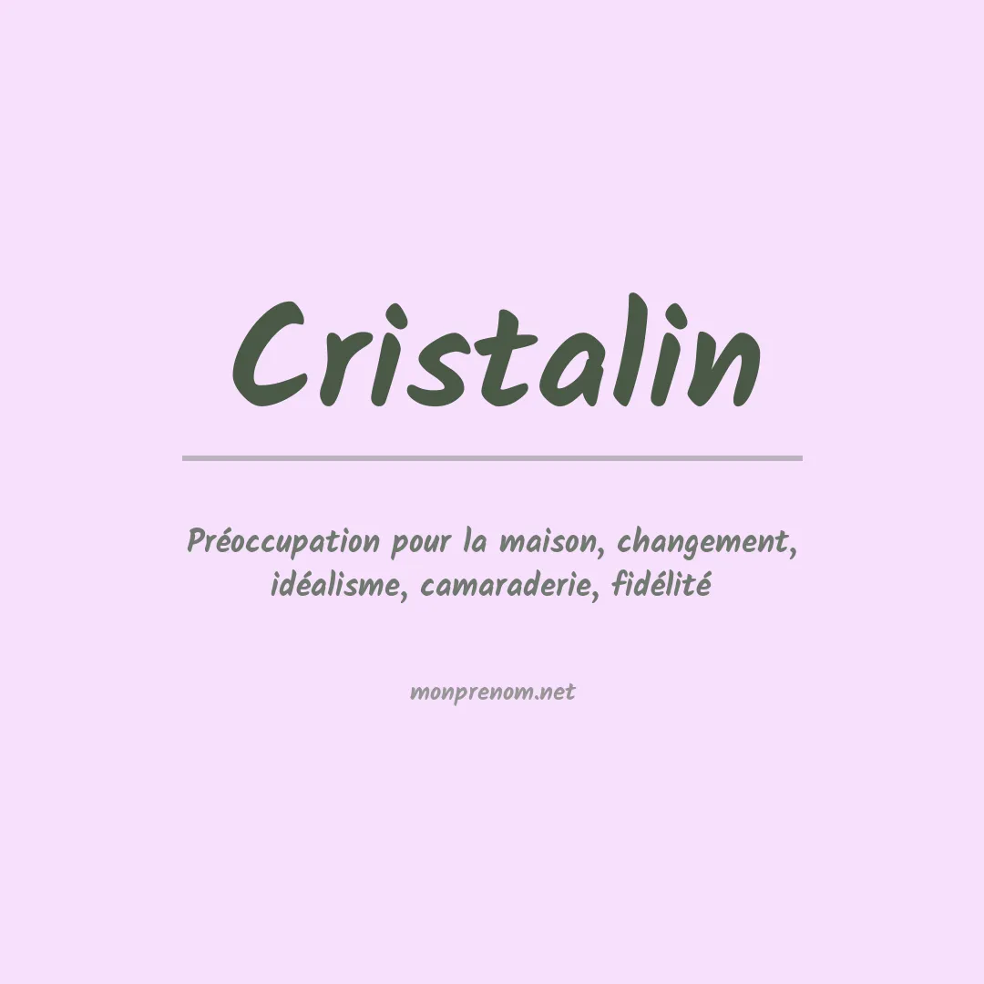 Signification du Prénom Cristalin Signification du Prénom Cristalin