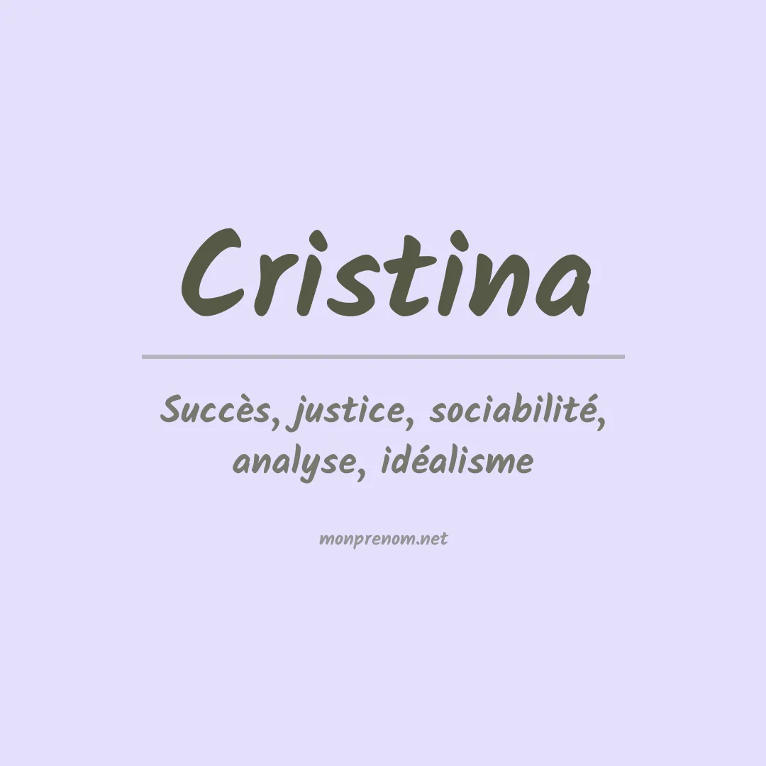 Signification du Prénom Cristina