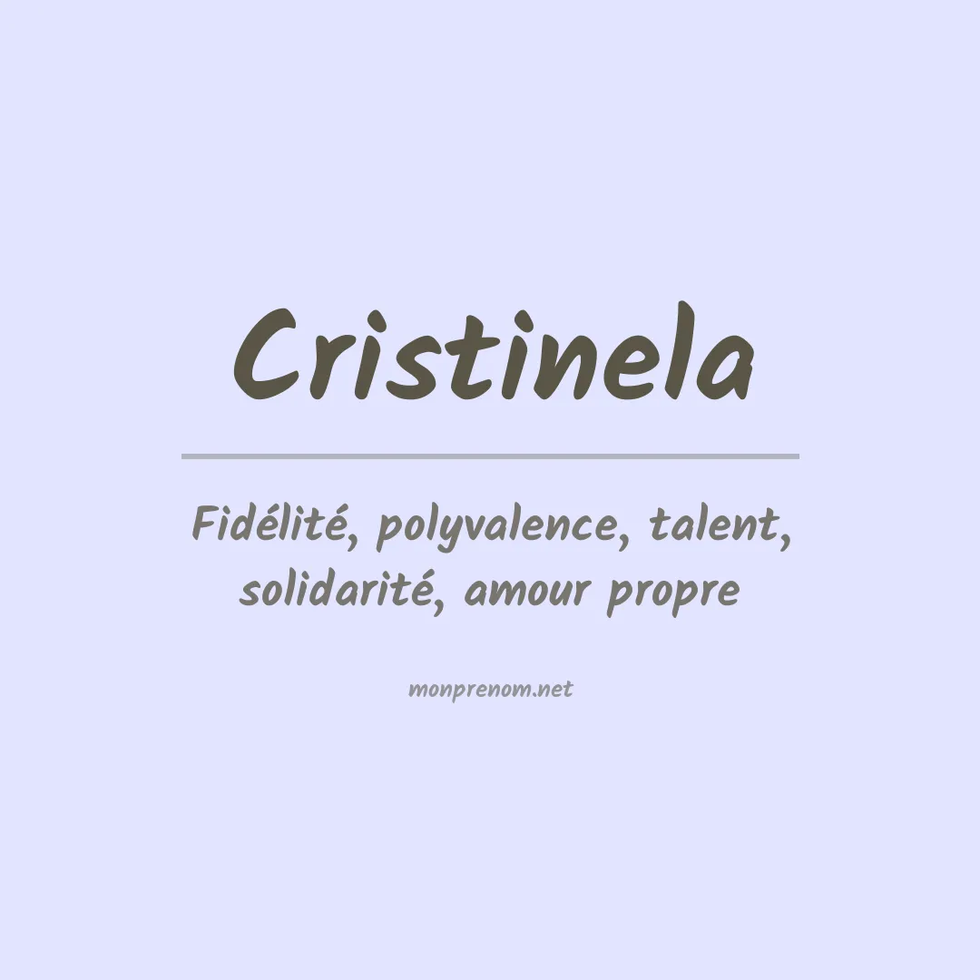 Signification du Prénom Cristinela Signification du Prénom Cristinela