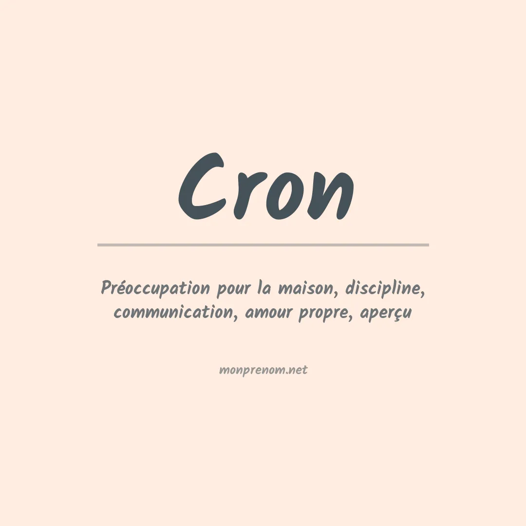 Signification du Prénom Cron