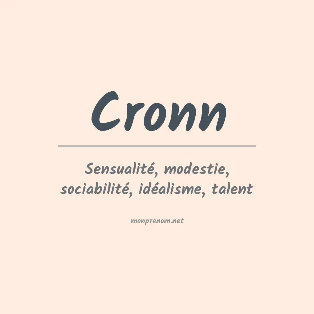 Signification du Prénom Cronn