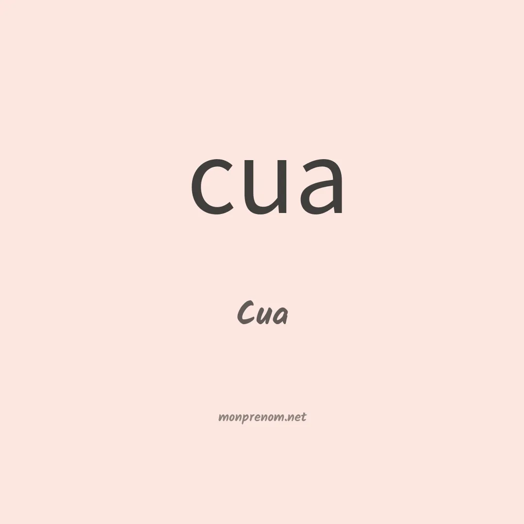 Cua en chino