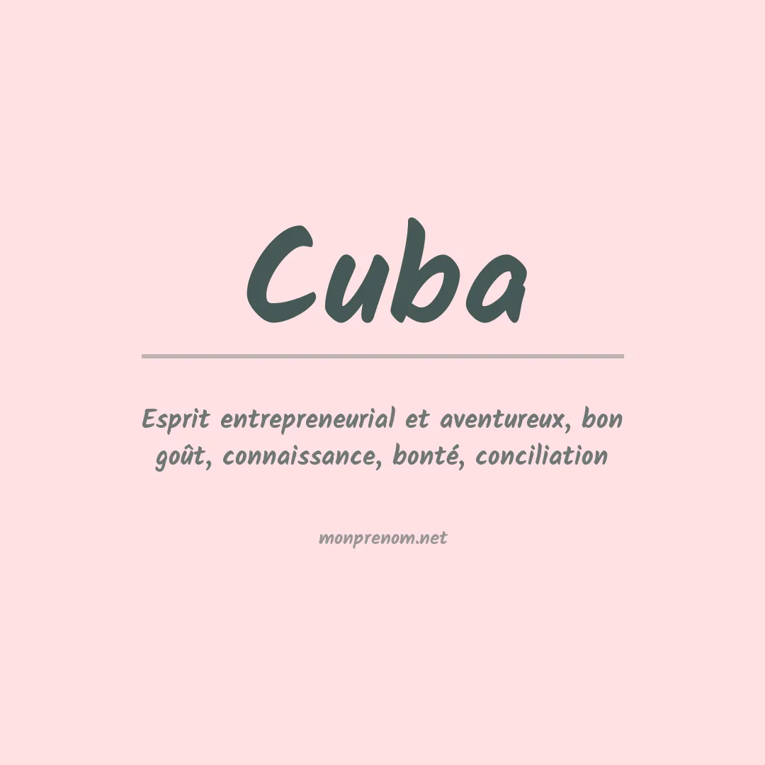 Signification du Prénom Cuba