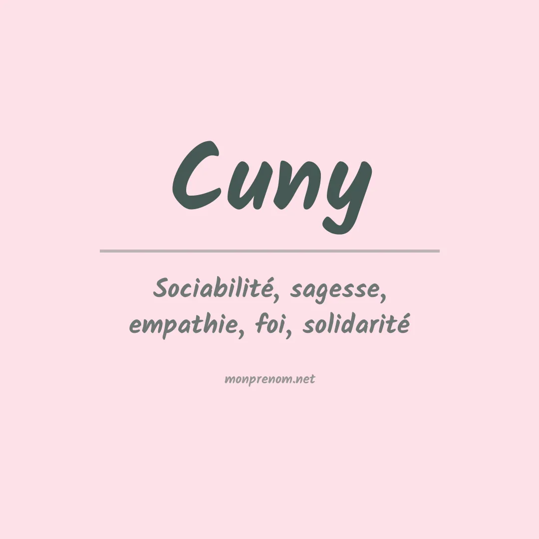 Signification du Prénom Cuny