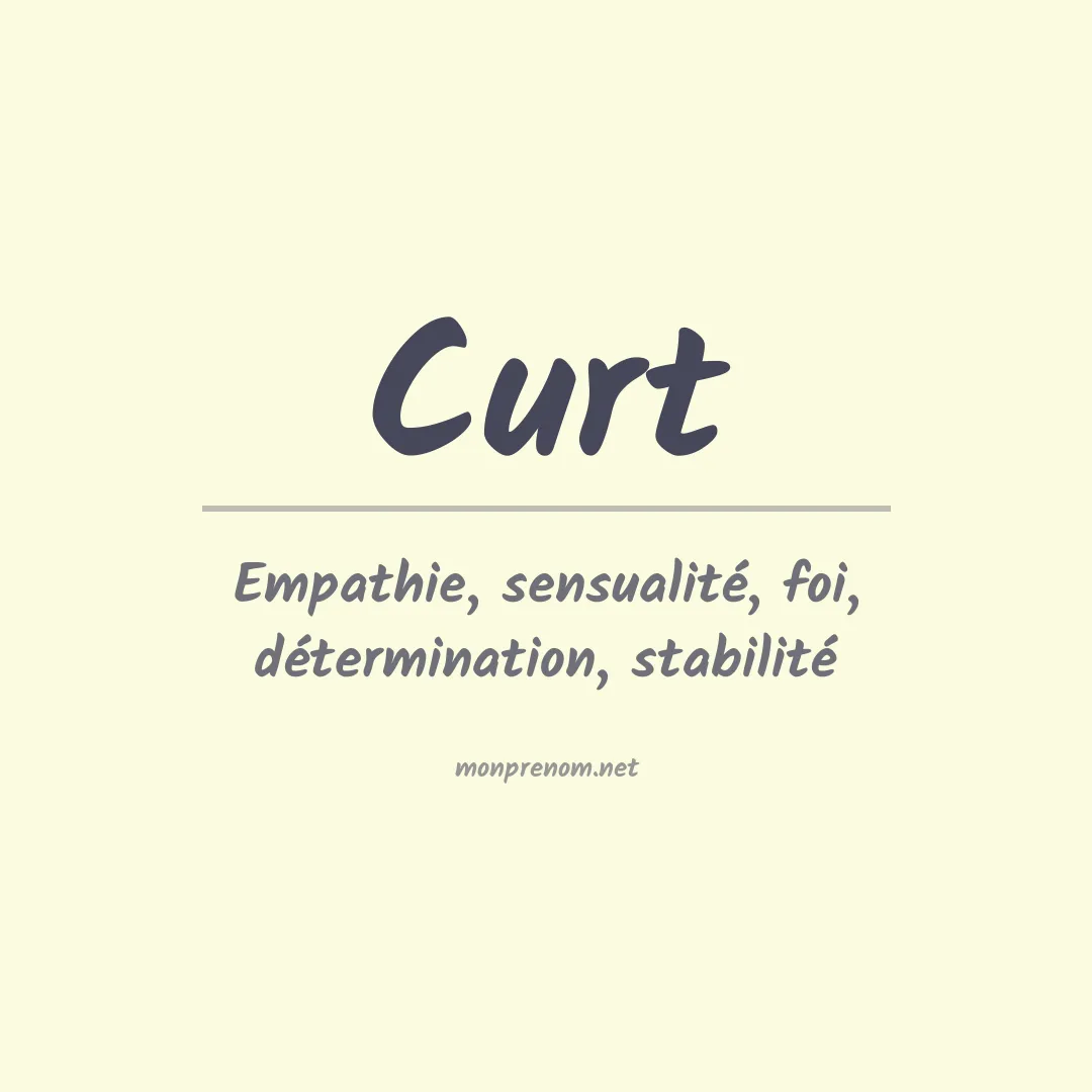 Signification du Prénom Curt