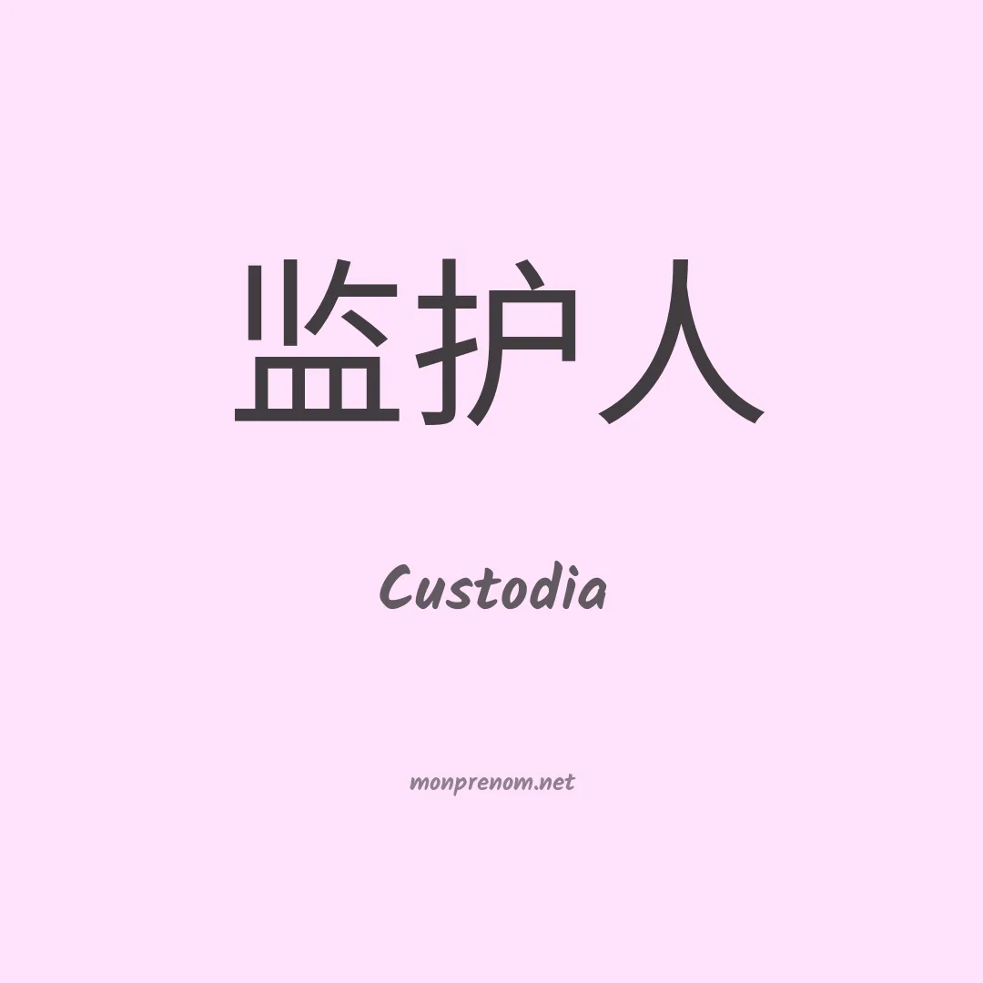Custodia en chino