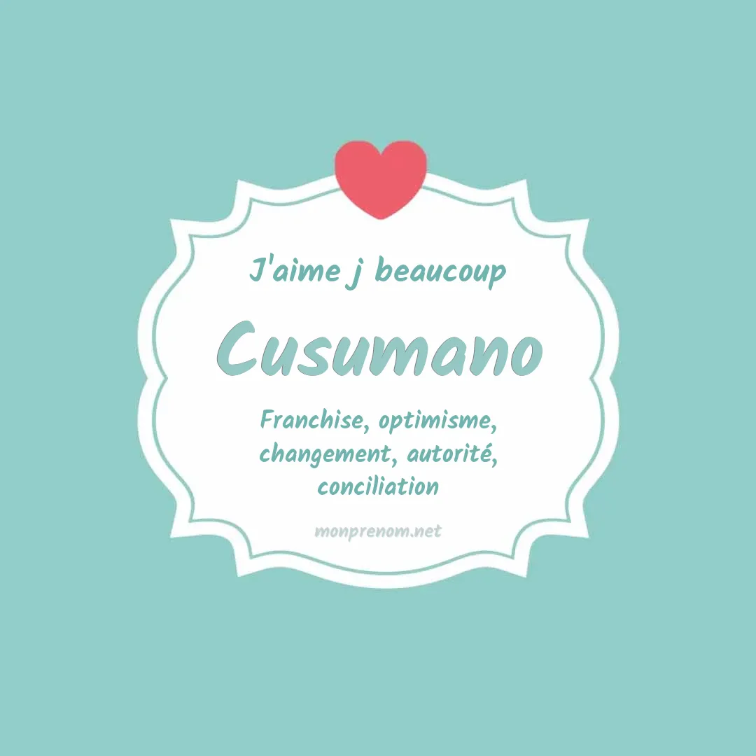 j'aime beaucoup Cusumano
