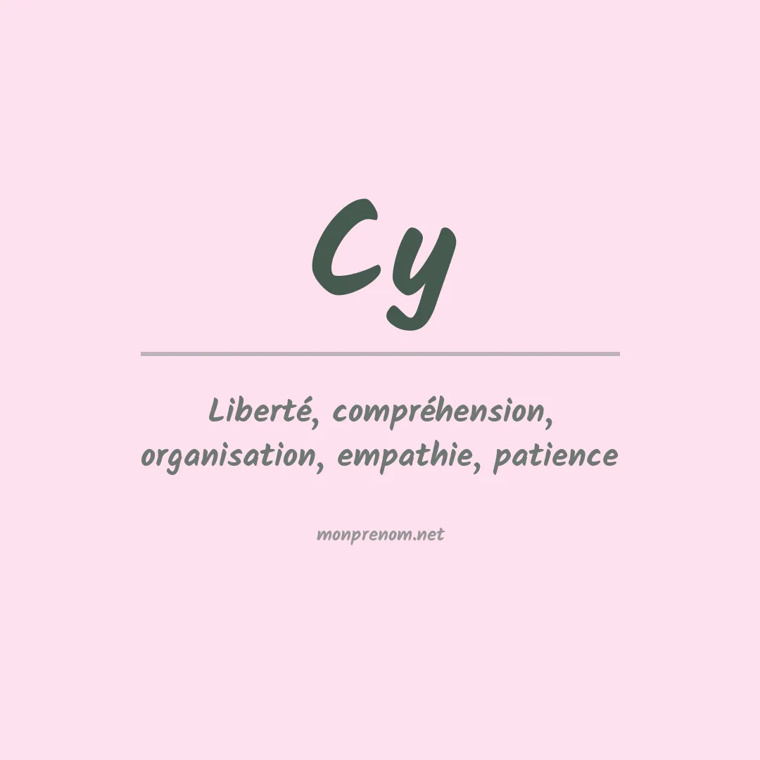 Signification du Prénom Cy Signification du Prénom Cy