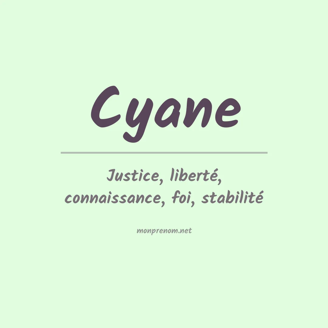 Signification du Prénom Cyane