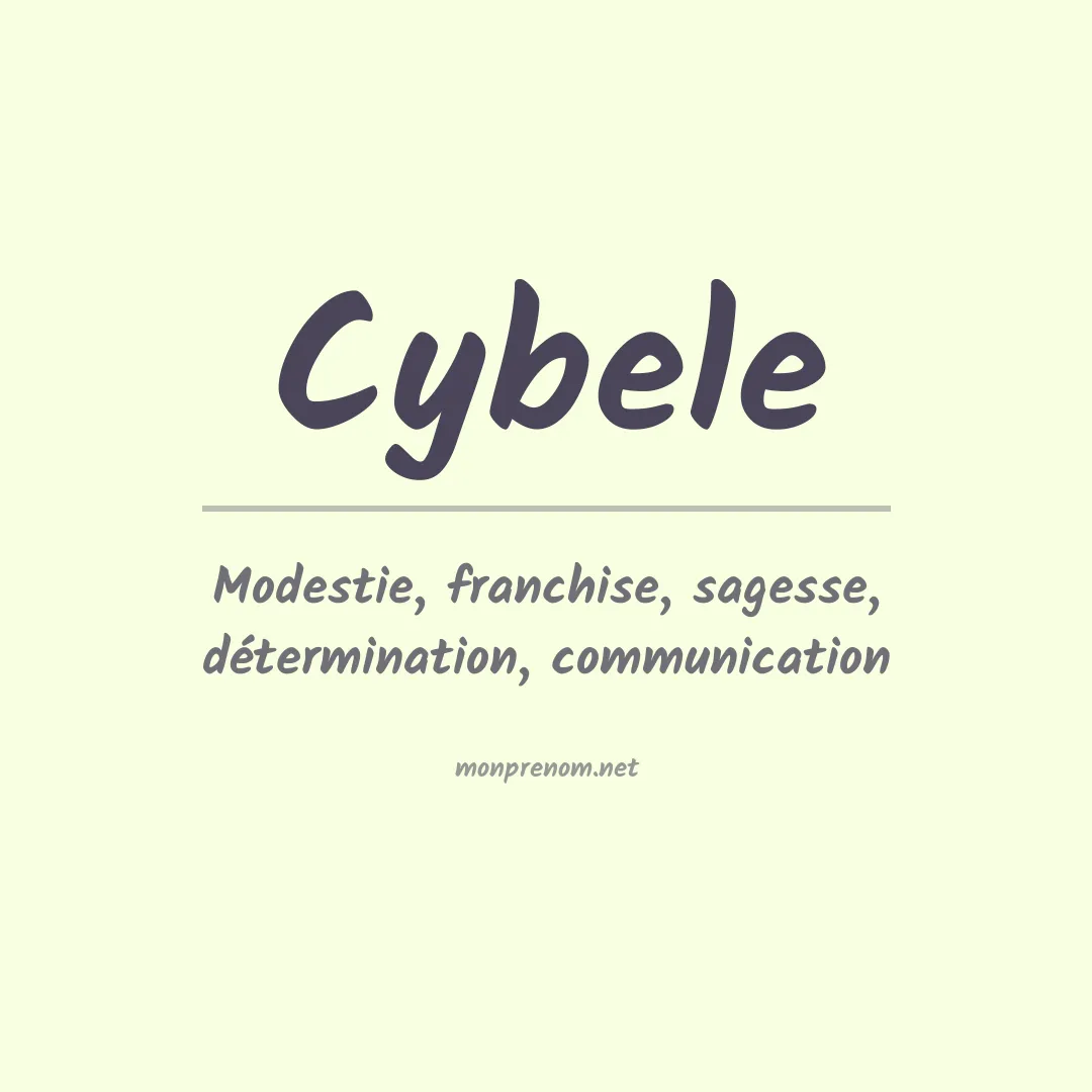 Signification du Prénom Cybele