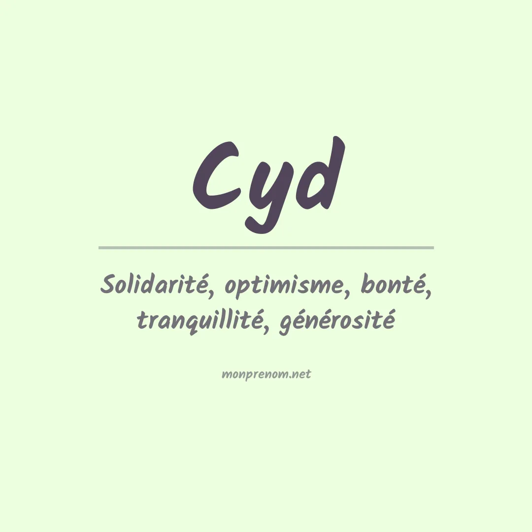 Signification du Prénom Cyd