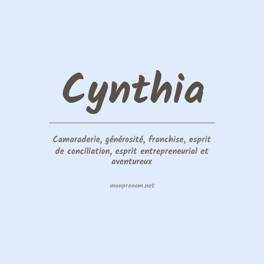 Signification du Prénom Cynthia