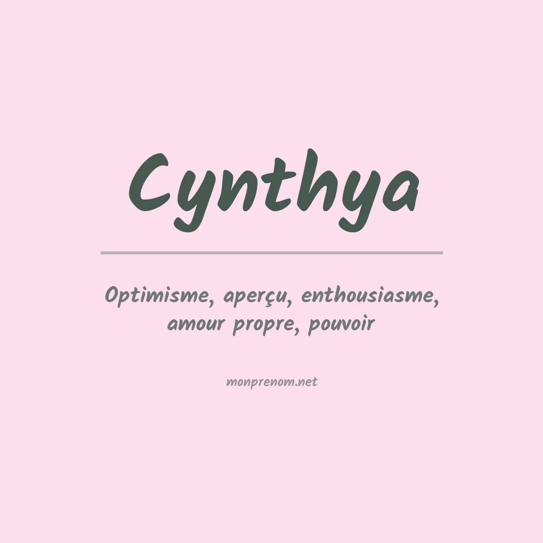 Signification du Prénom Cynthya