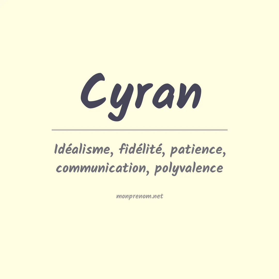 Signification du Prénom Cyran