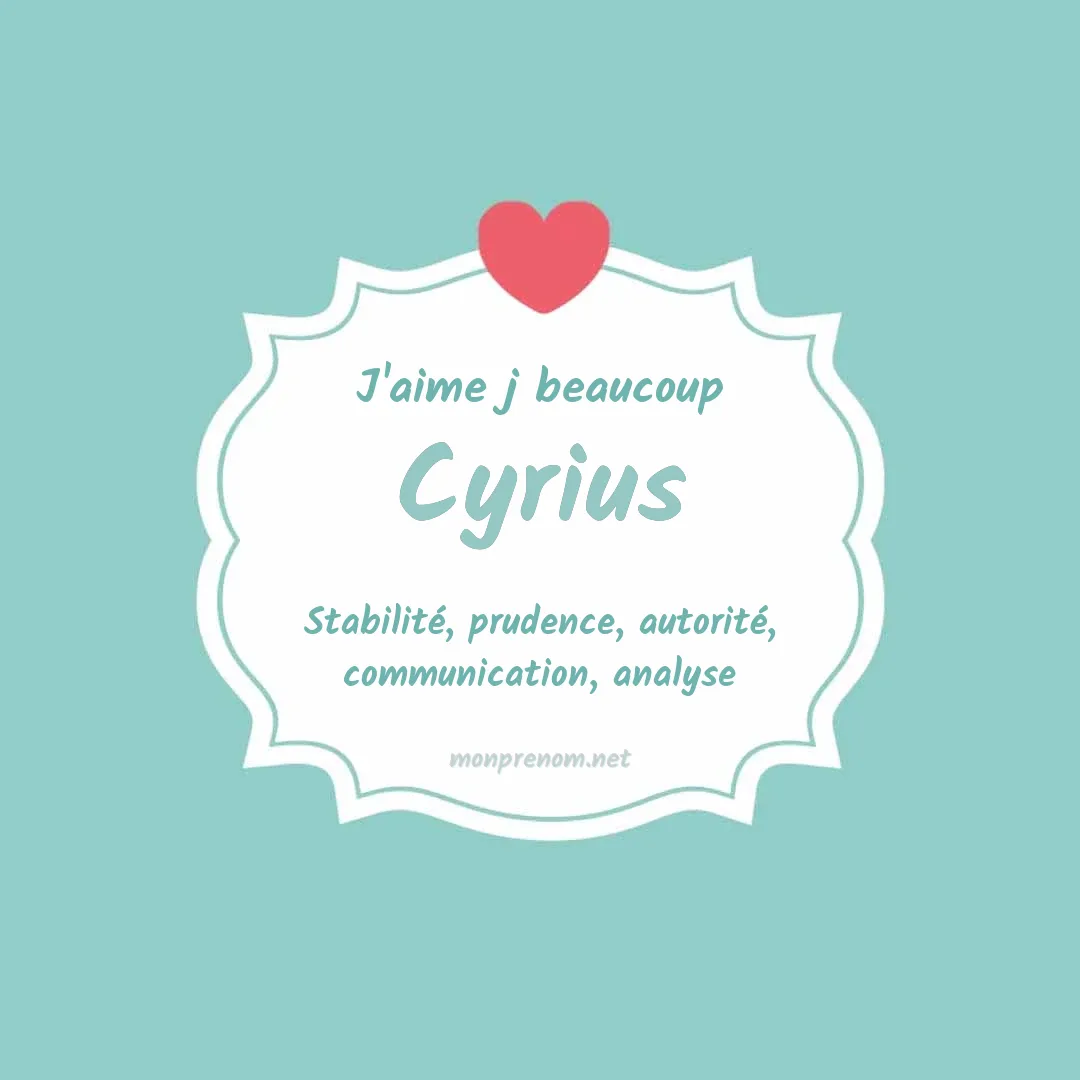 j'aime beaucoup Cyrius