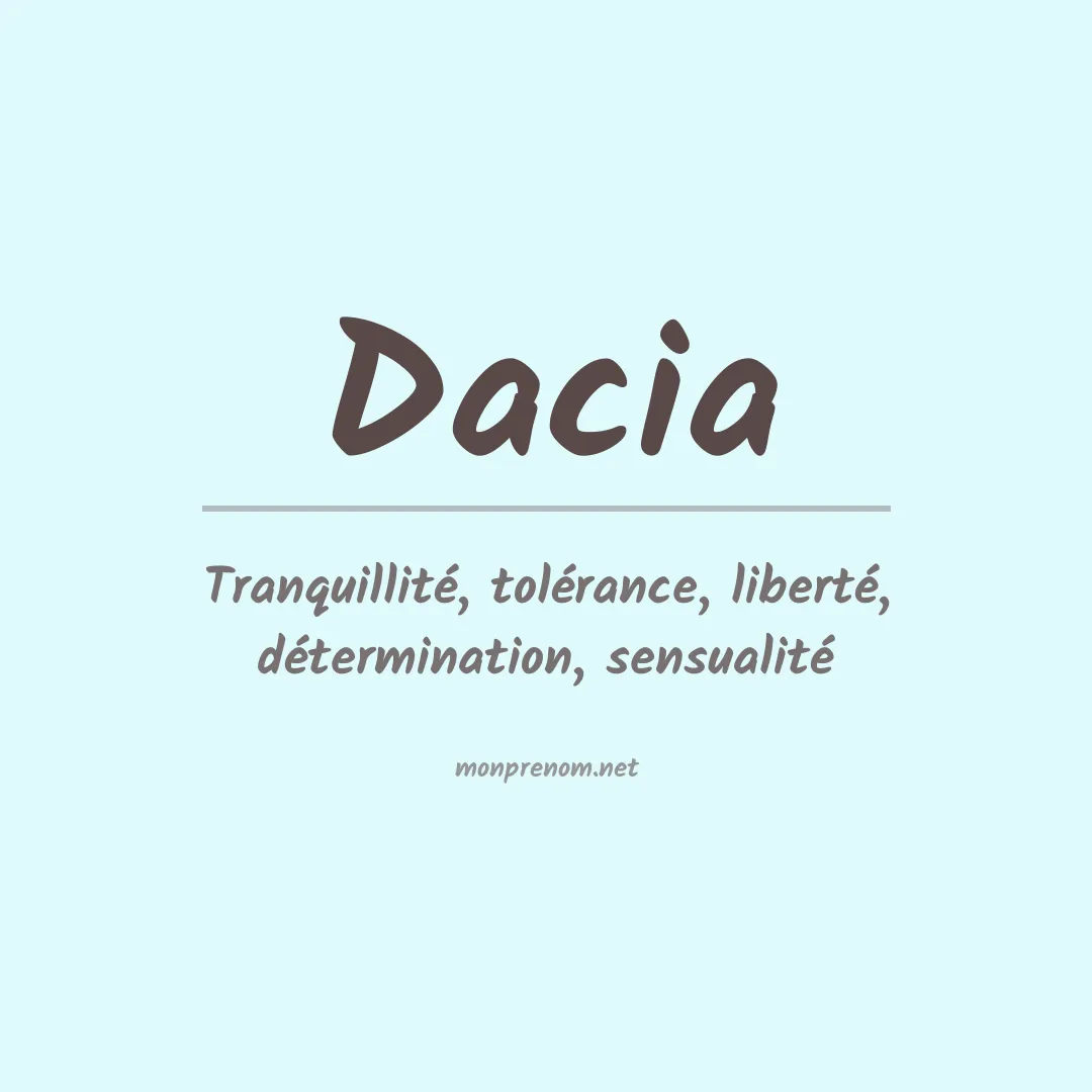 Signification du Prénom Dacia