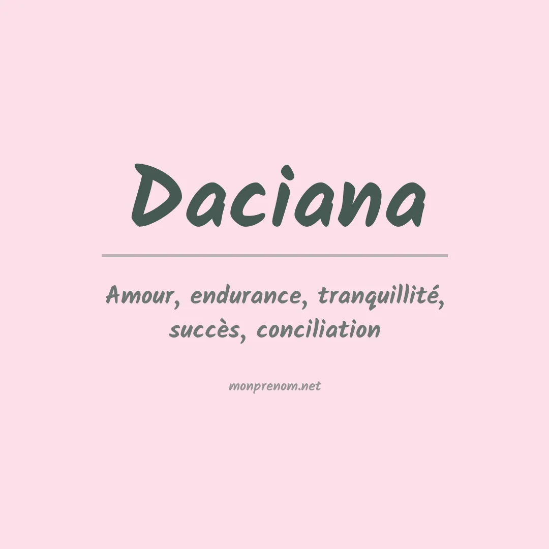 Signification du Prénom Daciana