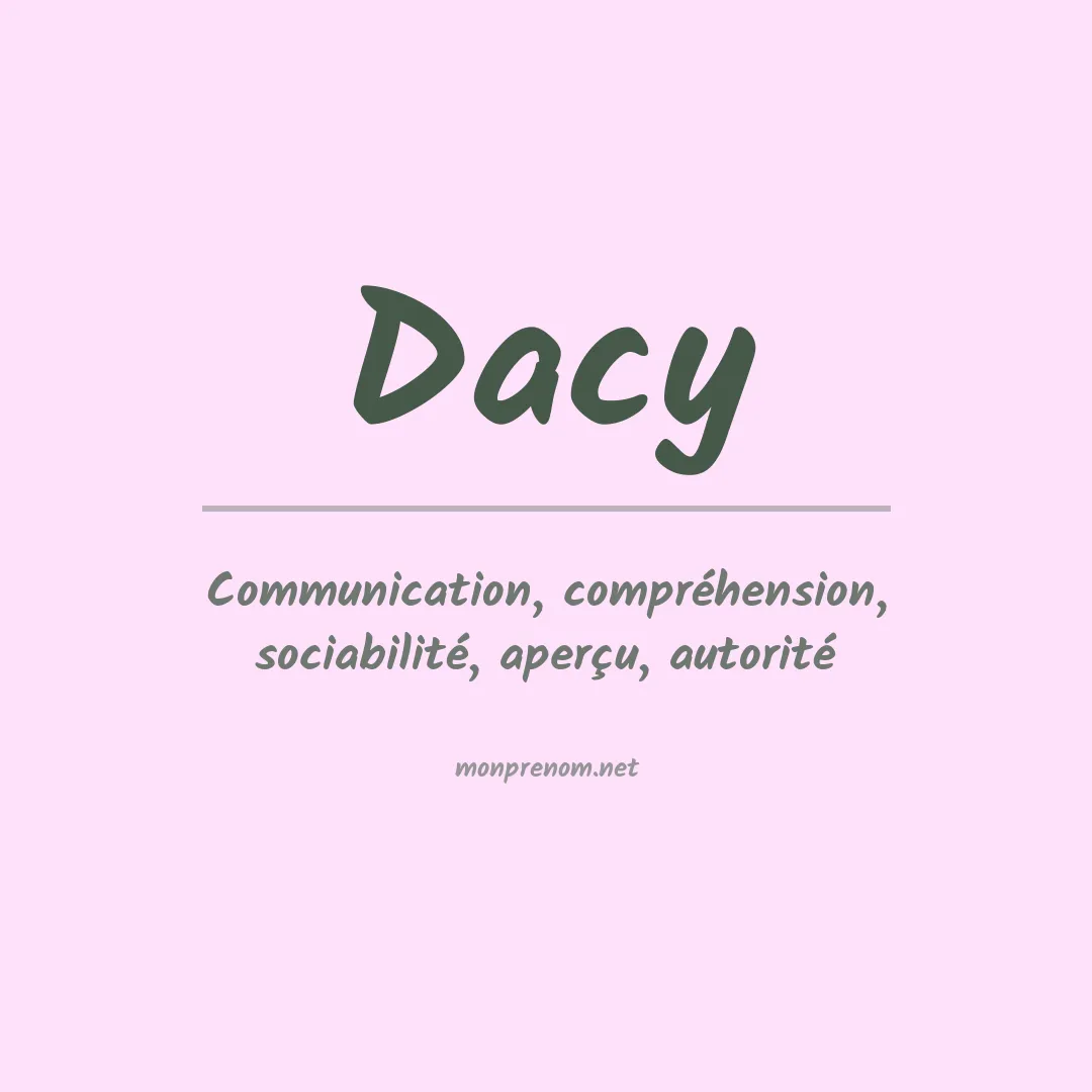 Signification du Prénom Dacy