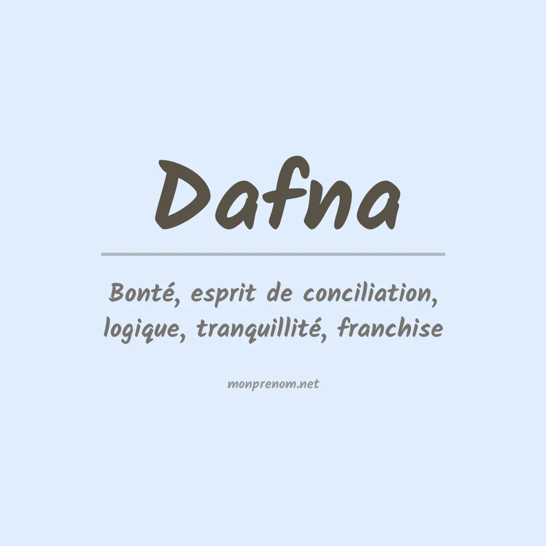 Signification du Prénom Dafna Signification du Prénom Dafna