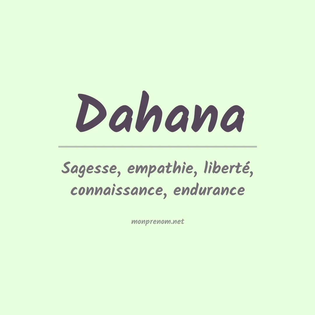 Signification du Prénom Dahana Signification du Prénom Dahana