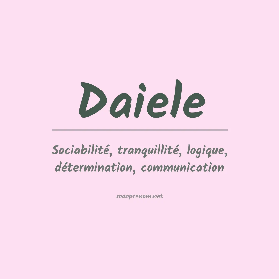 Signification du Prénom Daiele Signification du Prénom Daiele