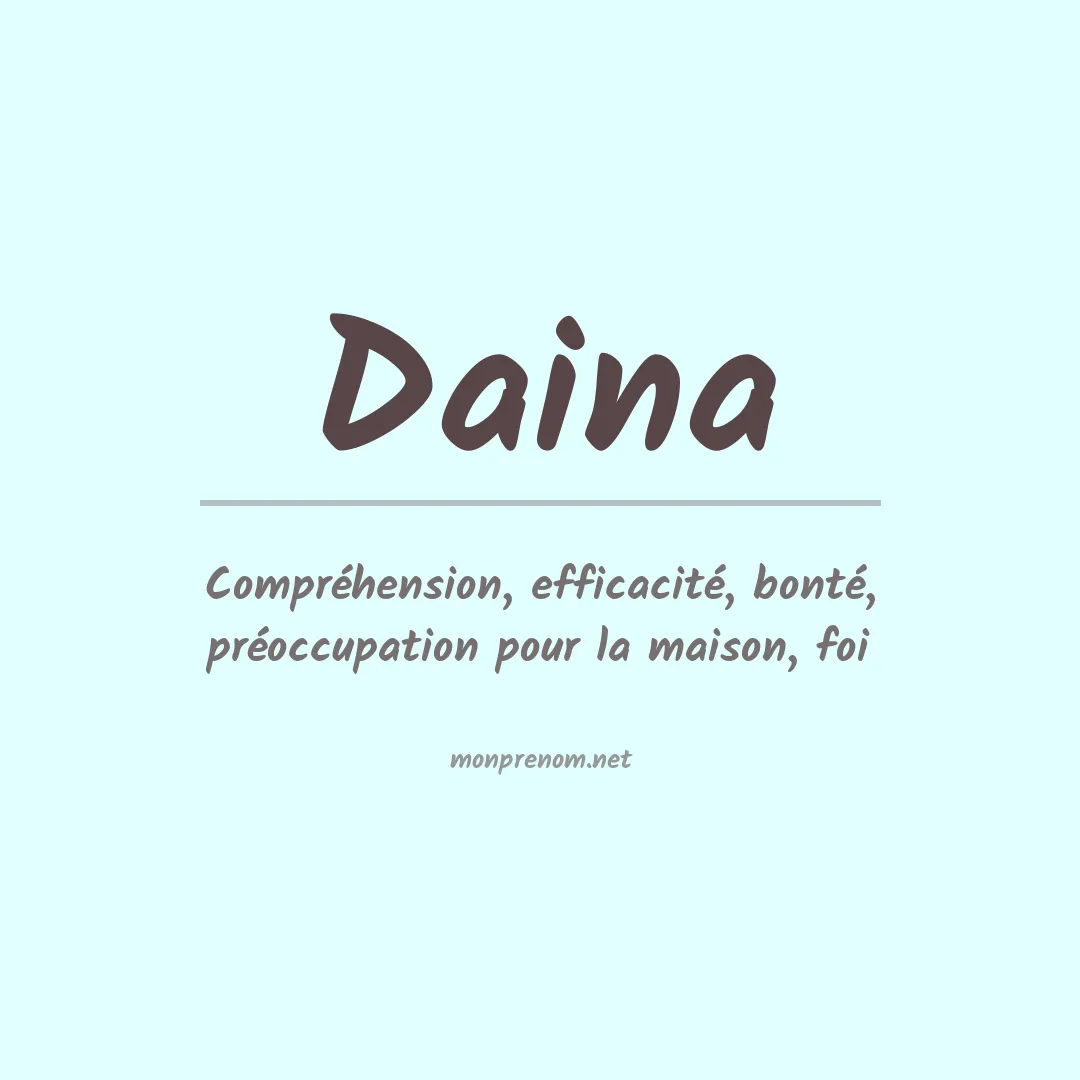 Signification du Prénom Daina