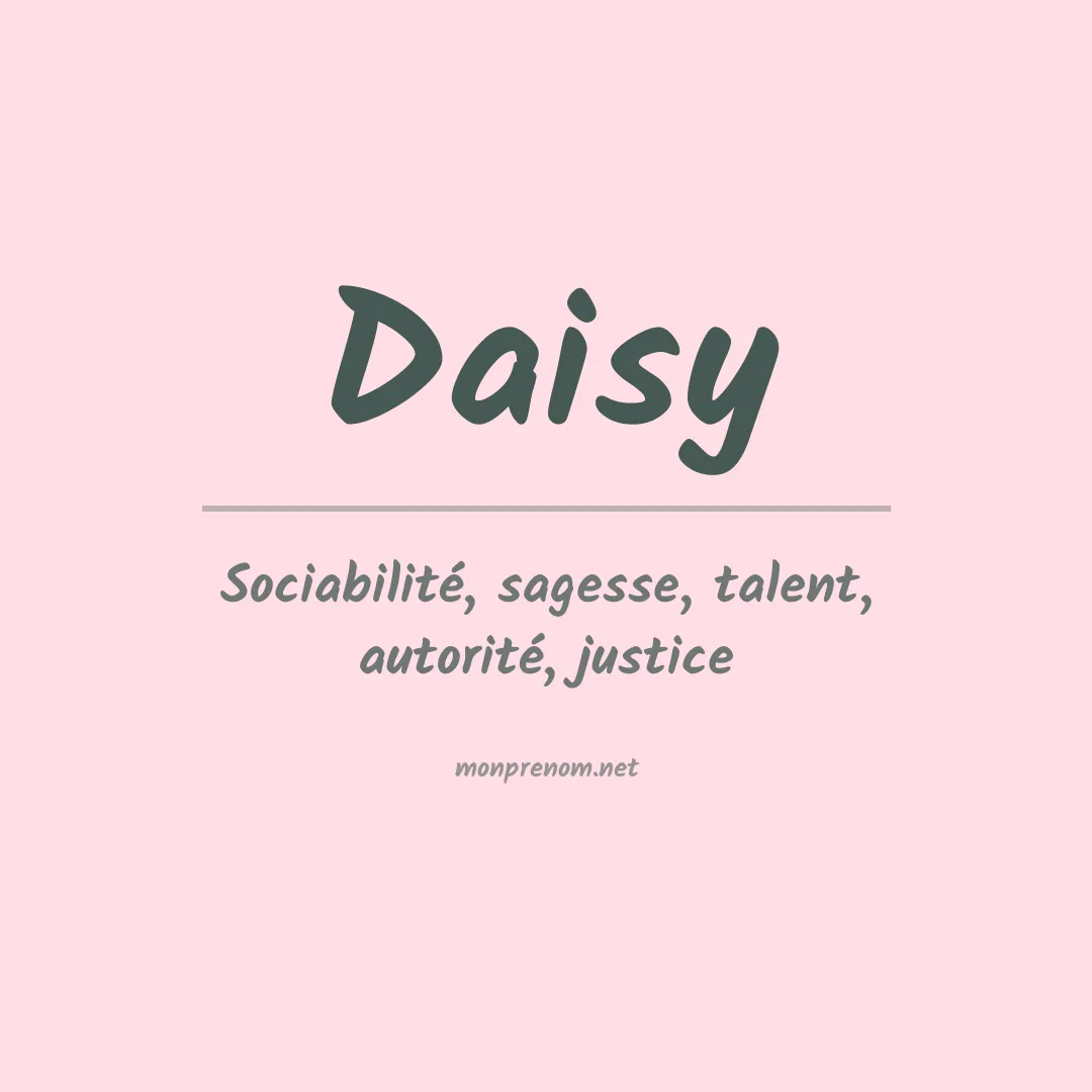Signification du Prénom Daisy