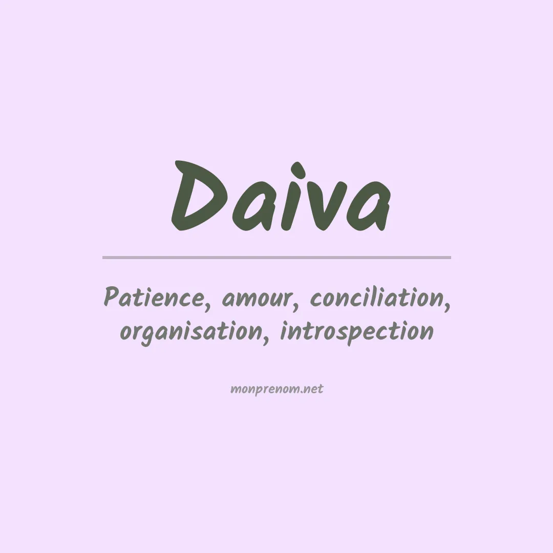 Signification du Prénom Daiva