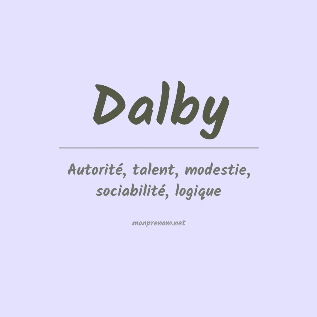 Signification du Prénom Dalby