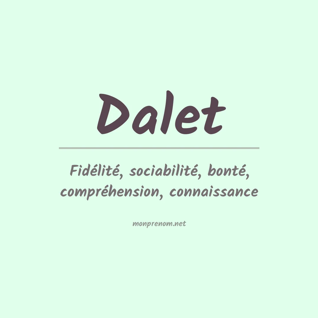 Signification du Prénom Dalet Signification du Prénom Dalet