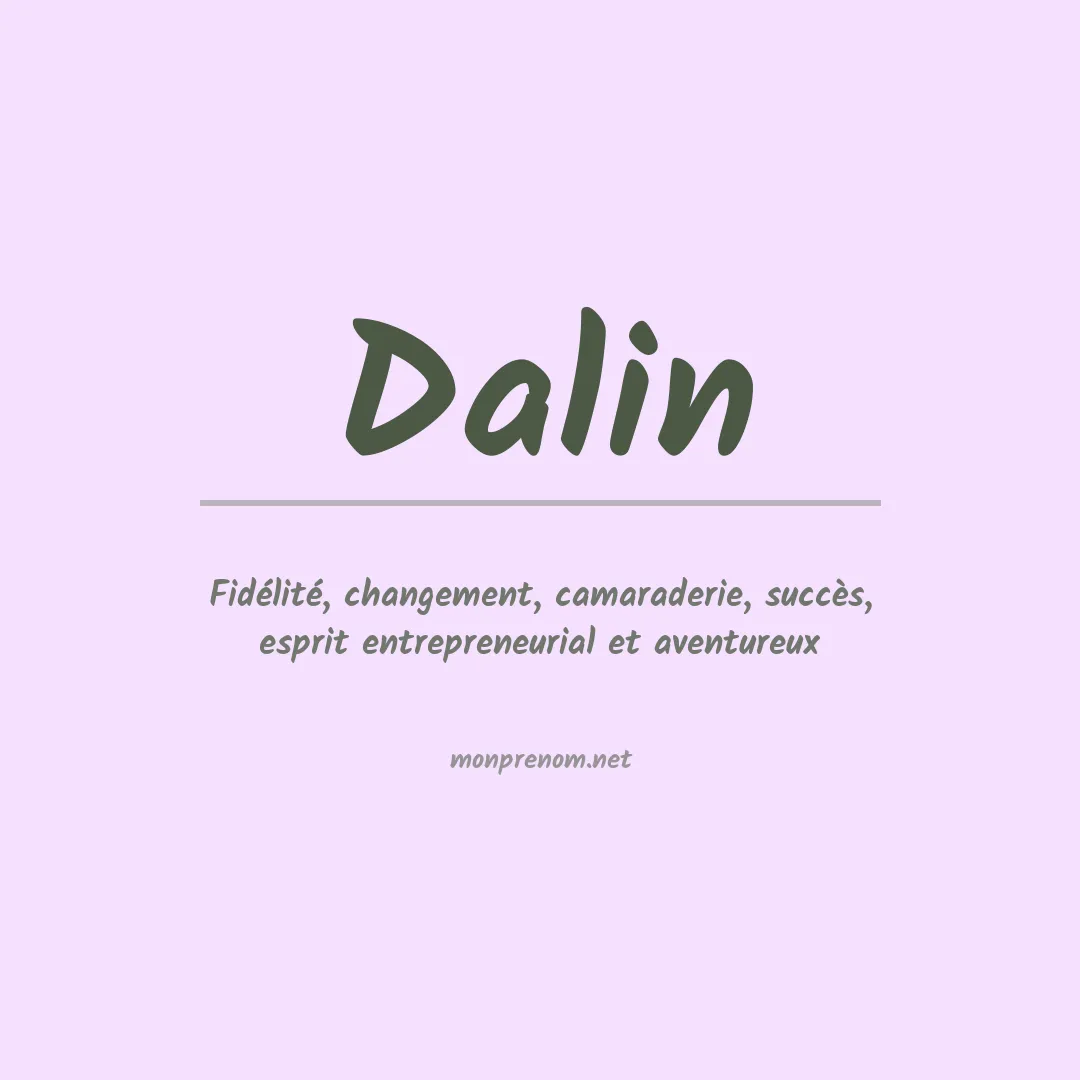 Signification du Prénom Dalin