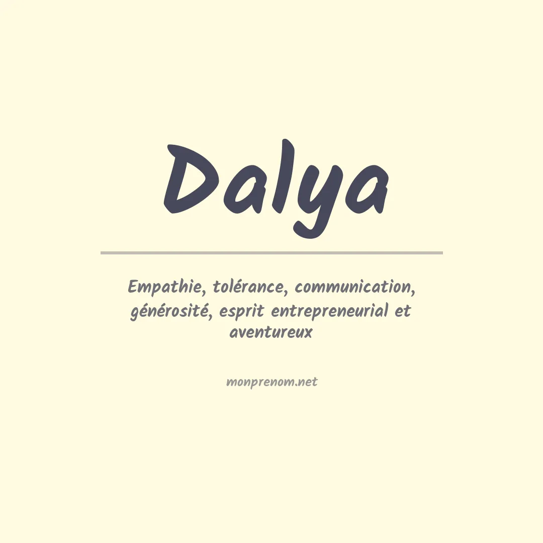 Signification du Prénom Dalya