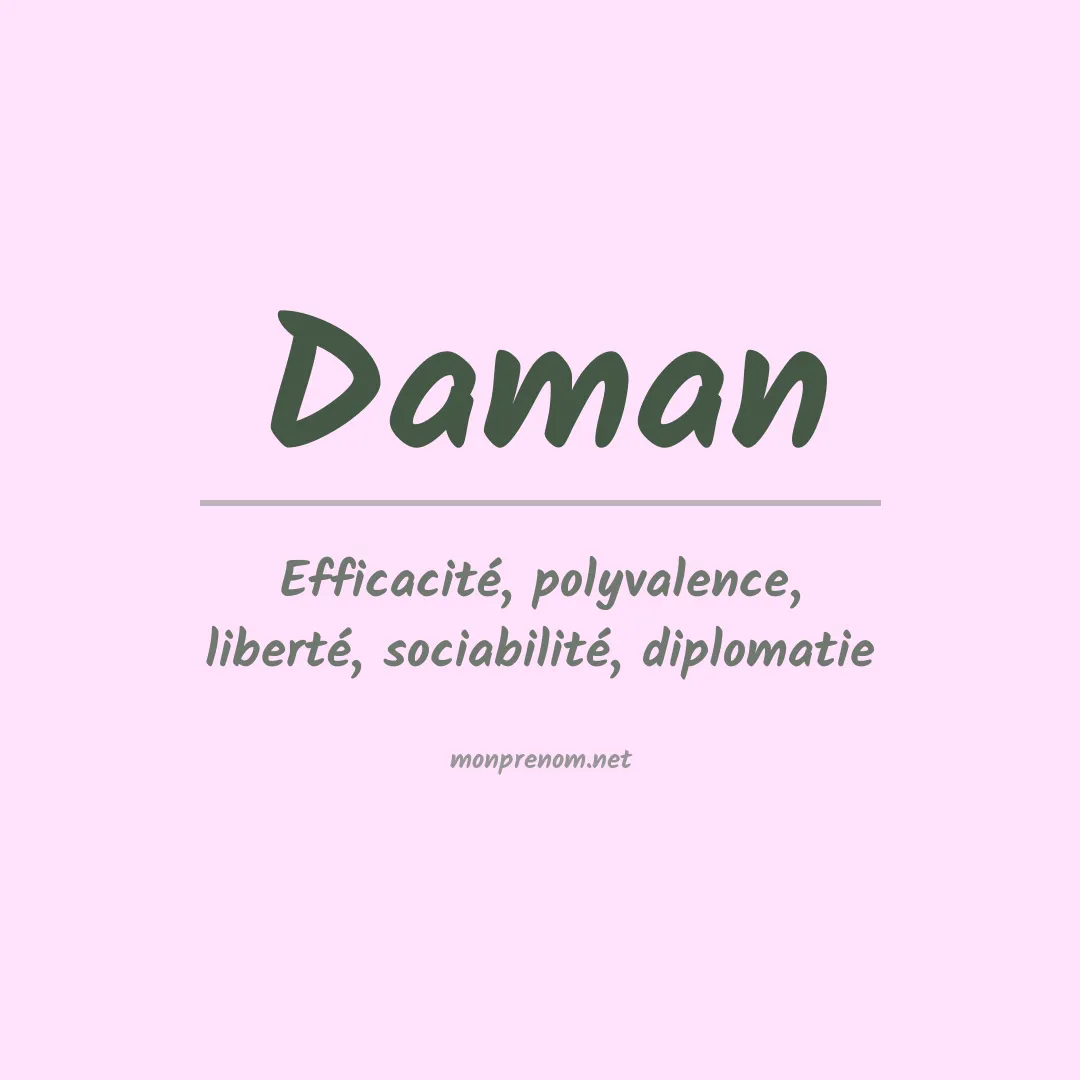 Signification du Prénom Daman