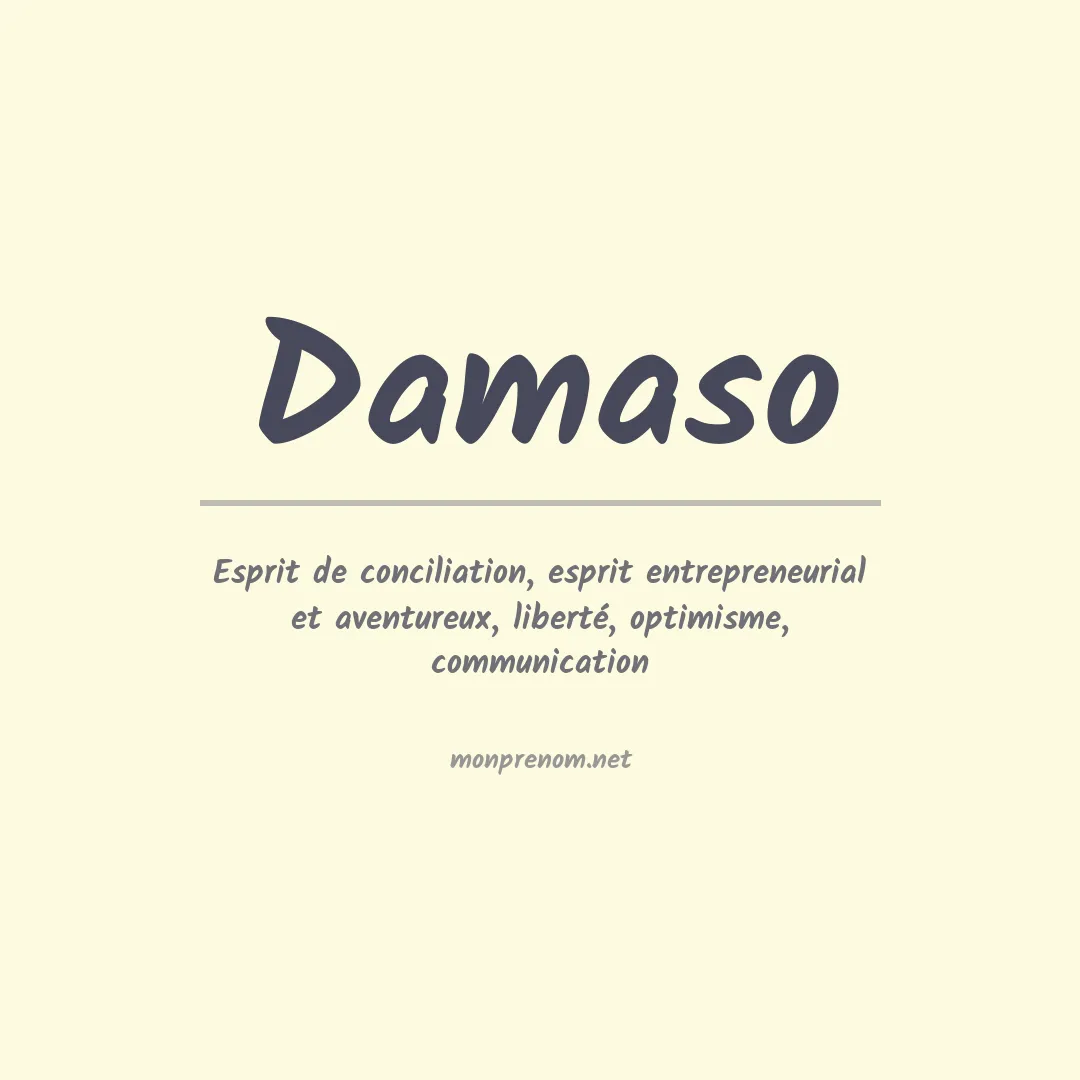 Signification du Prénom Damaso