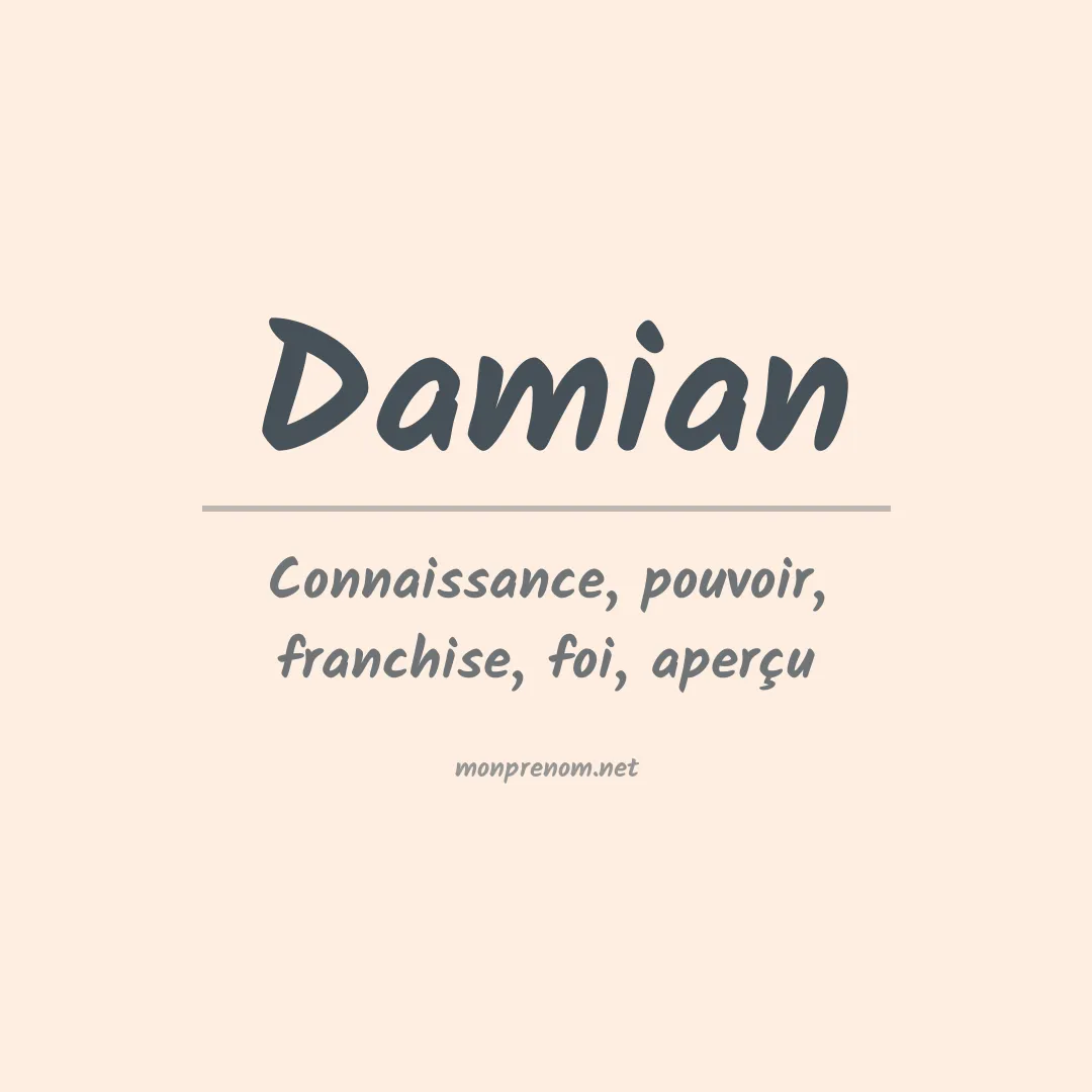 Signification du Prénom Damian