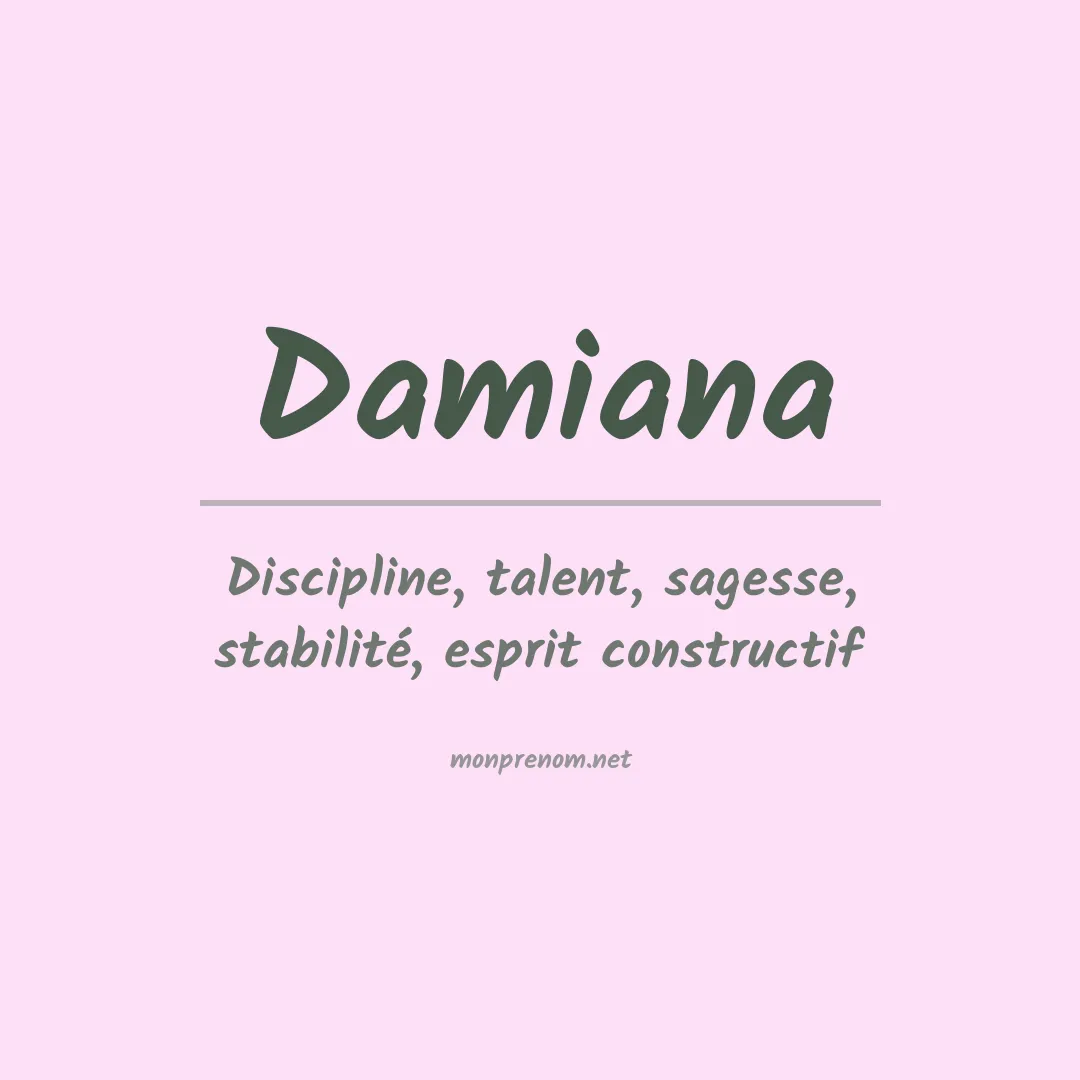 Signification du Prénom Damiana