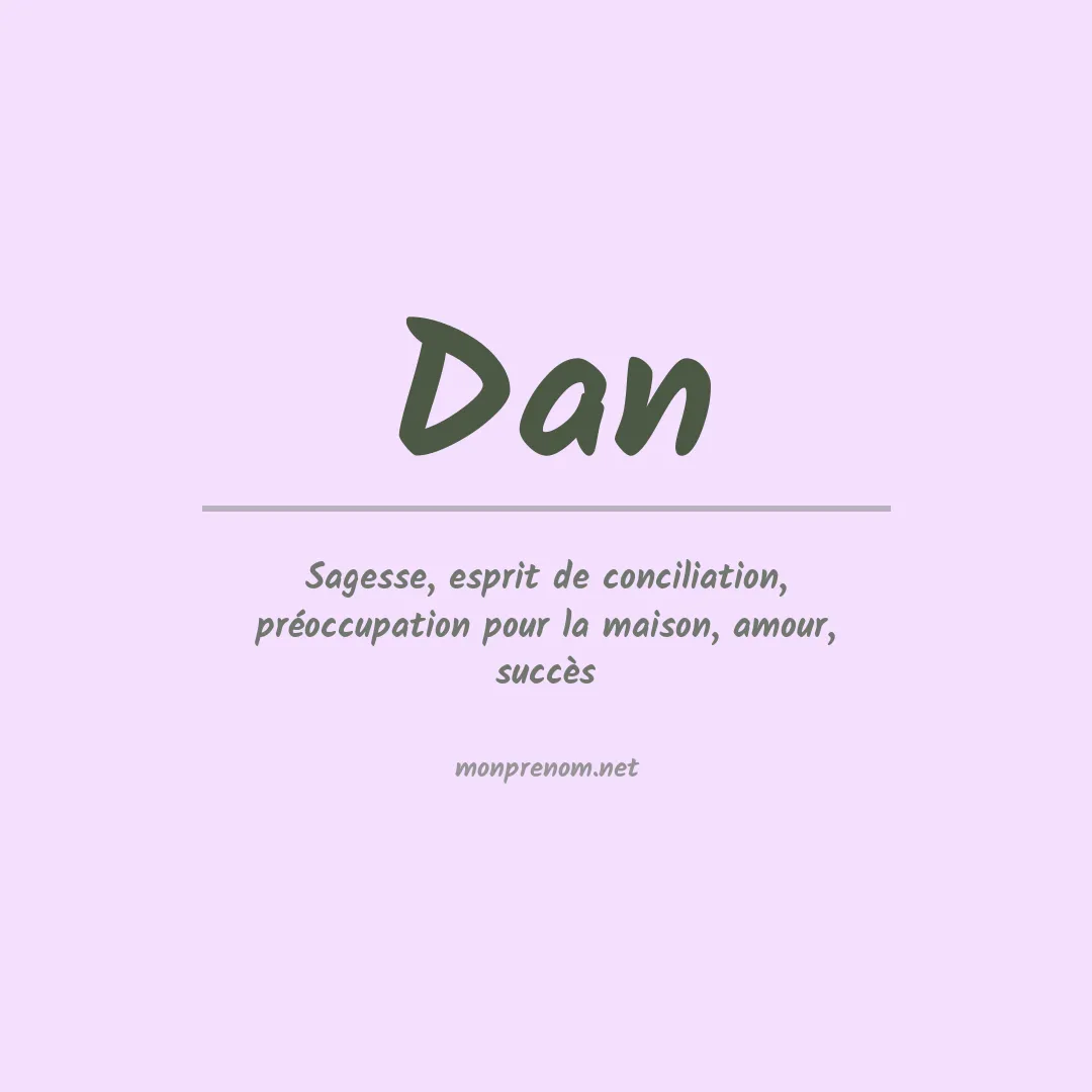 Signification du Prénom Dan